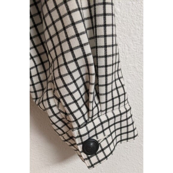 Women's CABI # 3173 Windowpane Plaid Black & White Jacket XS - Picture 10 of 13